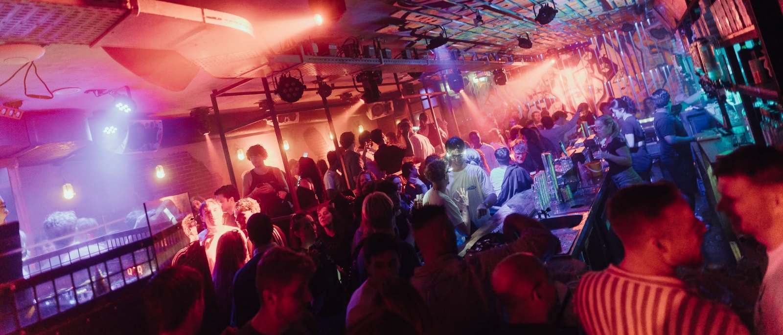 Crowd on the dance floor at Bar Bascule
